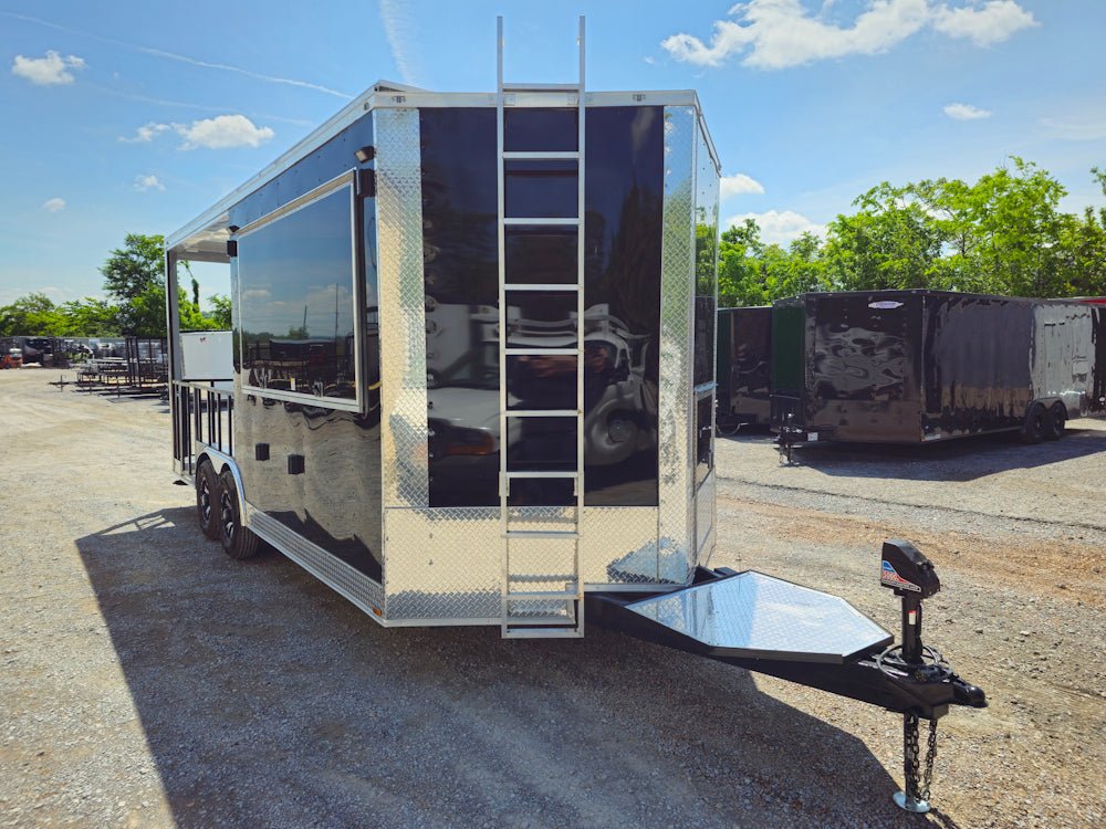 341-8.5-x-20-black-concession-trailer-bbq-food-event-catering-10.jpg 8.5' X 20' Black Concession Trailer BBQ Food Event Catering