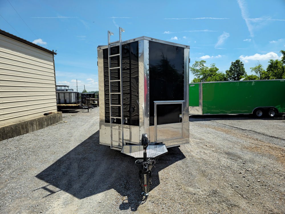 341-8.5-x-20-black-concession-trailer-bbq-food-event-catering-2.jpg 8.5' X 20' Black Concession Trailer BBQ Food Event Catering