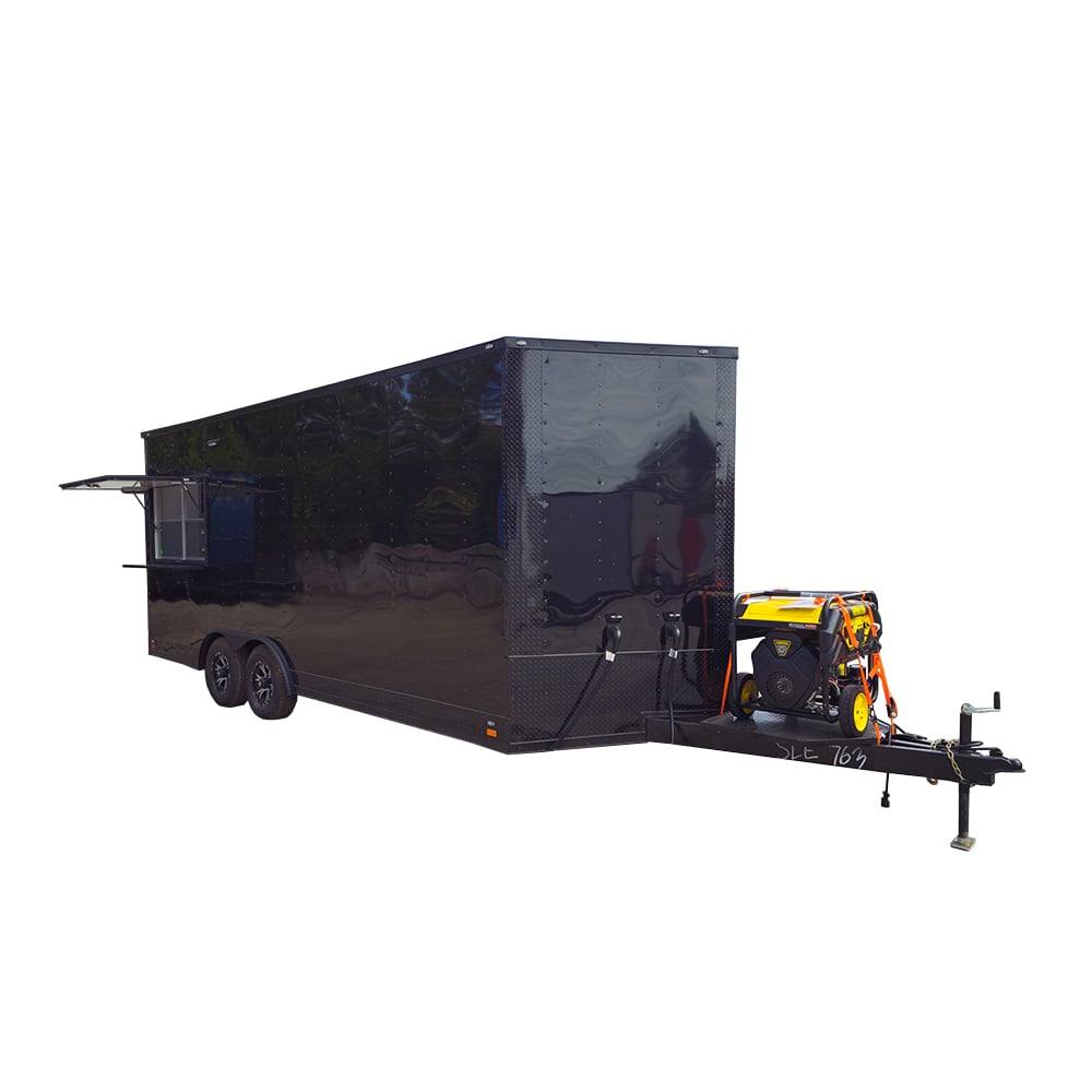 342-8.5-x-20-black-concession-trailer-food-event-catering-1.jpg 8.5' X 20' Black Concession Trailer Food Event Catering