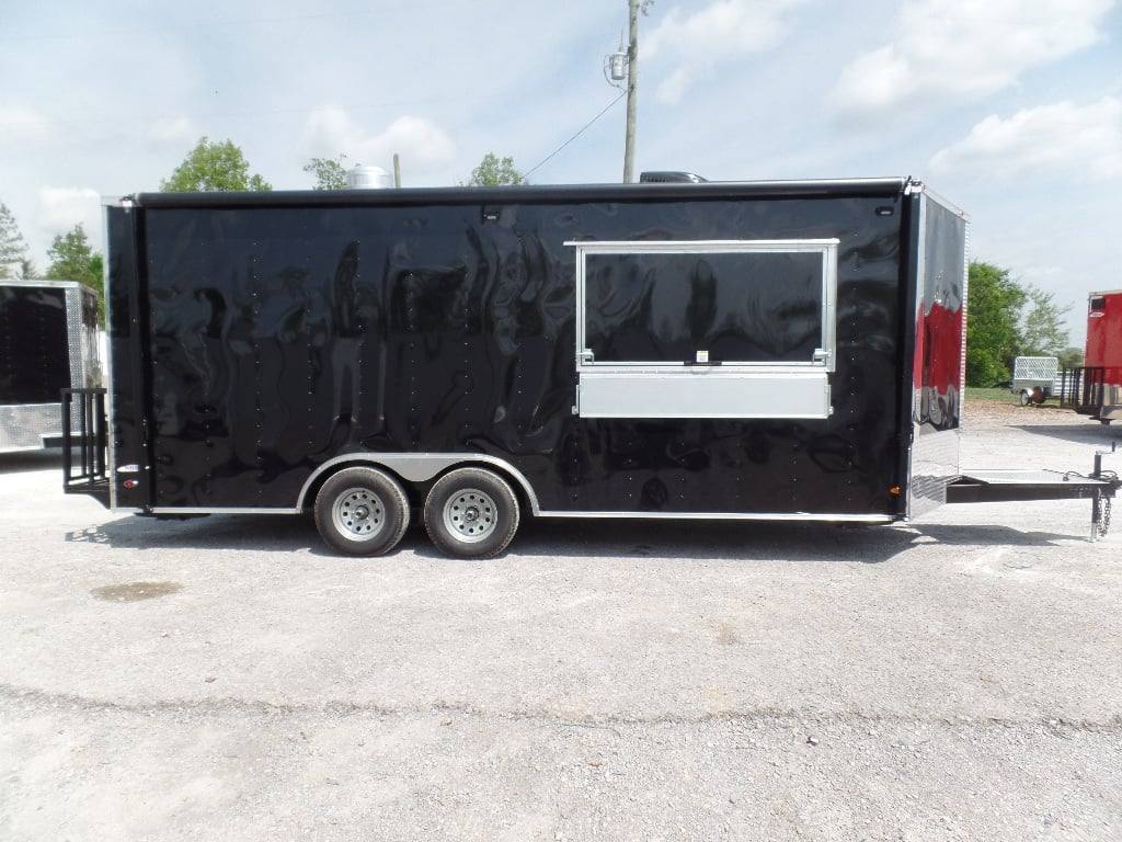344-8.5-x-20-black-event-bbq-concession-trailer-10.jpg 8.5' x 20' Black Event BBQ Concession Trailer