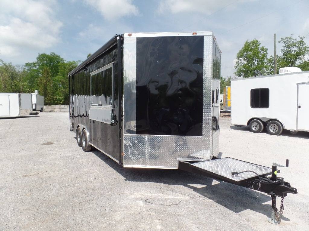 344-8.5-x-20-black-event-bbq-concession-trailer-13.jpg 8.5' x 20' Black Event BBQ Concession Trailer