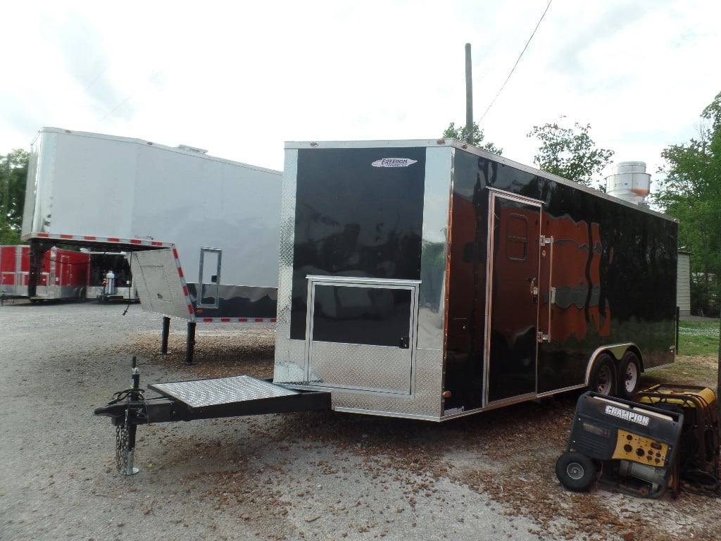 344-8.5-x-20-black-event-bbq-concession-trailer-40.jpg 8.5' x 20' Black Event BBQ Concession Trailer
