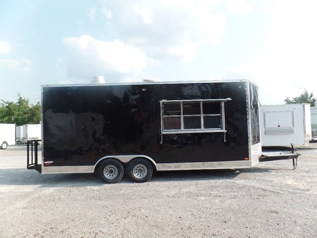 346-8.5-x-20-black-food-catering-trailer-1.jpg 8.5' x 20' Black Food Catering Trailer