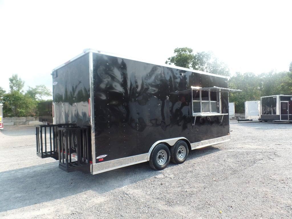 346-8.5-x-20-black-food-catering-trailer-2.jpg 8.5' x 20' Black Food Catering Trailer