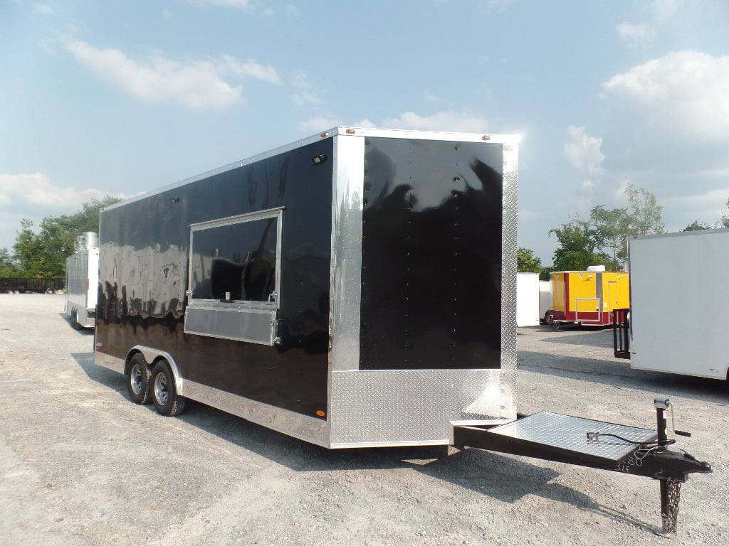 346-8.5-x-20-black-food-catering-trailer-23.jpg 8.5' x 20' Black Food Catering Trailer