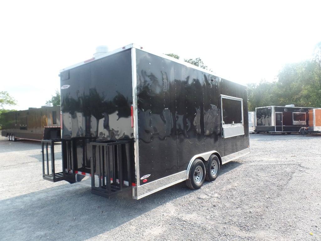 346-8.5-x-20-black-food-catering-trailer-4.jpg 8.5' x 20' Black Food Catering Trailer