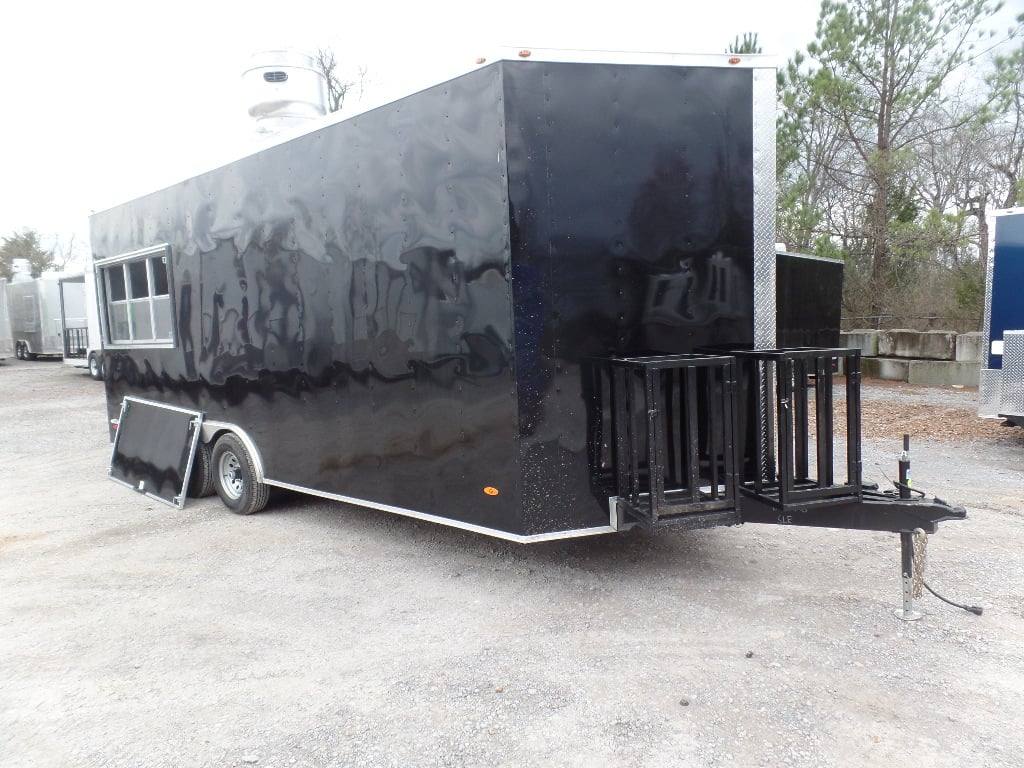 347-8.5-x-20-black-food-event-concession-food-trailer-3.jpg 8.5' x 20' Black Food Event Concession Food Trailer