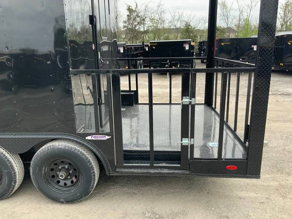 8.5' x 20' Black On Black Concession Food Trailer
