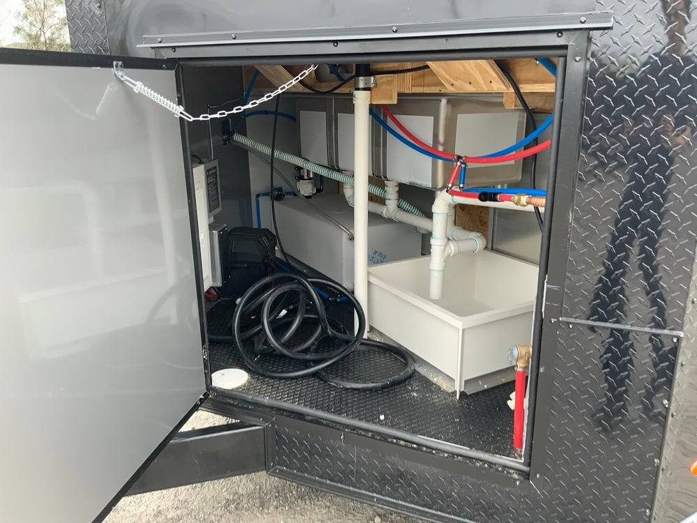 8.5' x 20' Black On Black Concession Food Trailer