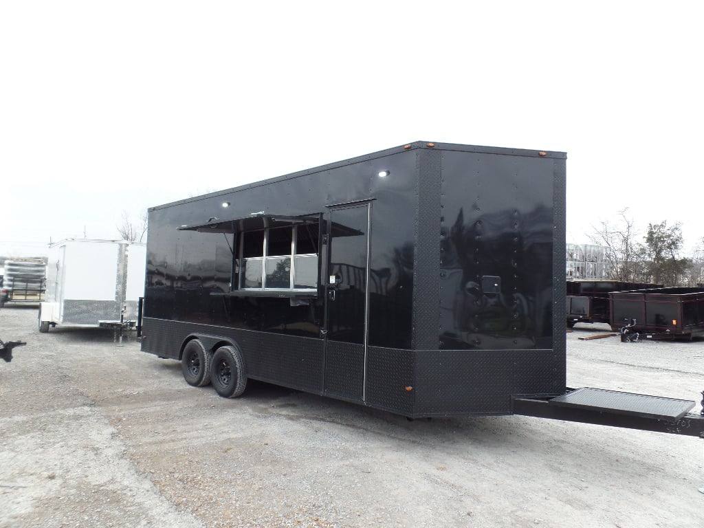 349-8.5-x-20-black-out-concession-food-catering-event-trailer-1.jpg 8.5' x 20' Black Out Concession Food Catering Event Trailer