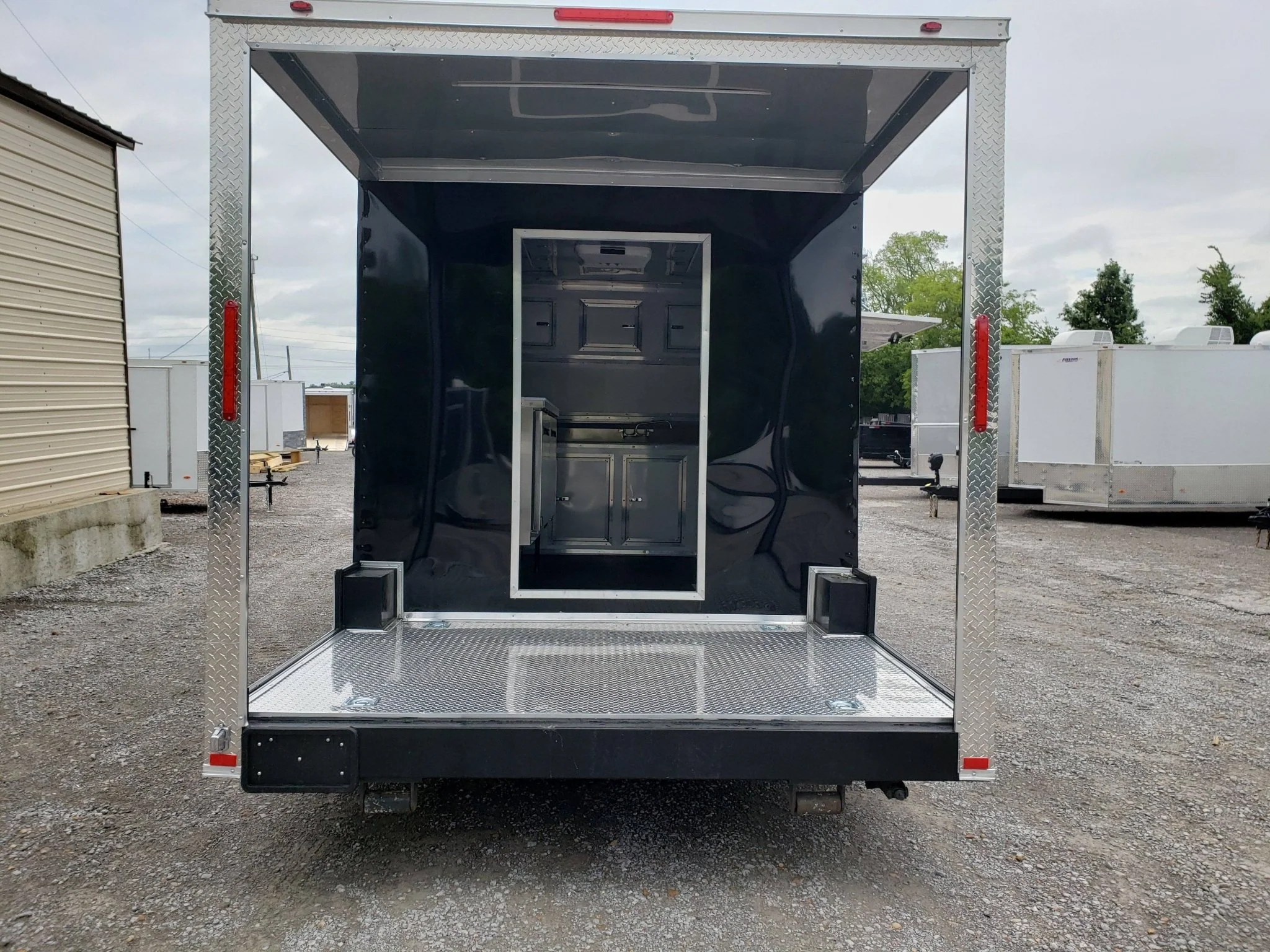 350-8.5-x-20-black-pizza-vending-concession-food-trailer-15.webp 8.5' x 20' Black Pizza Vending Concession Food Trailer