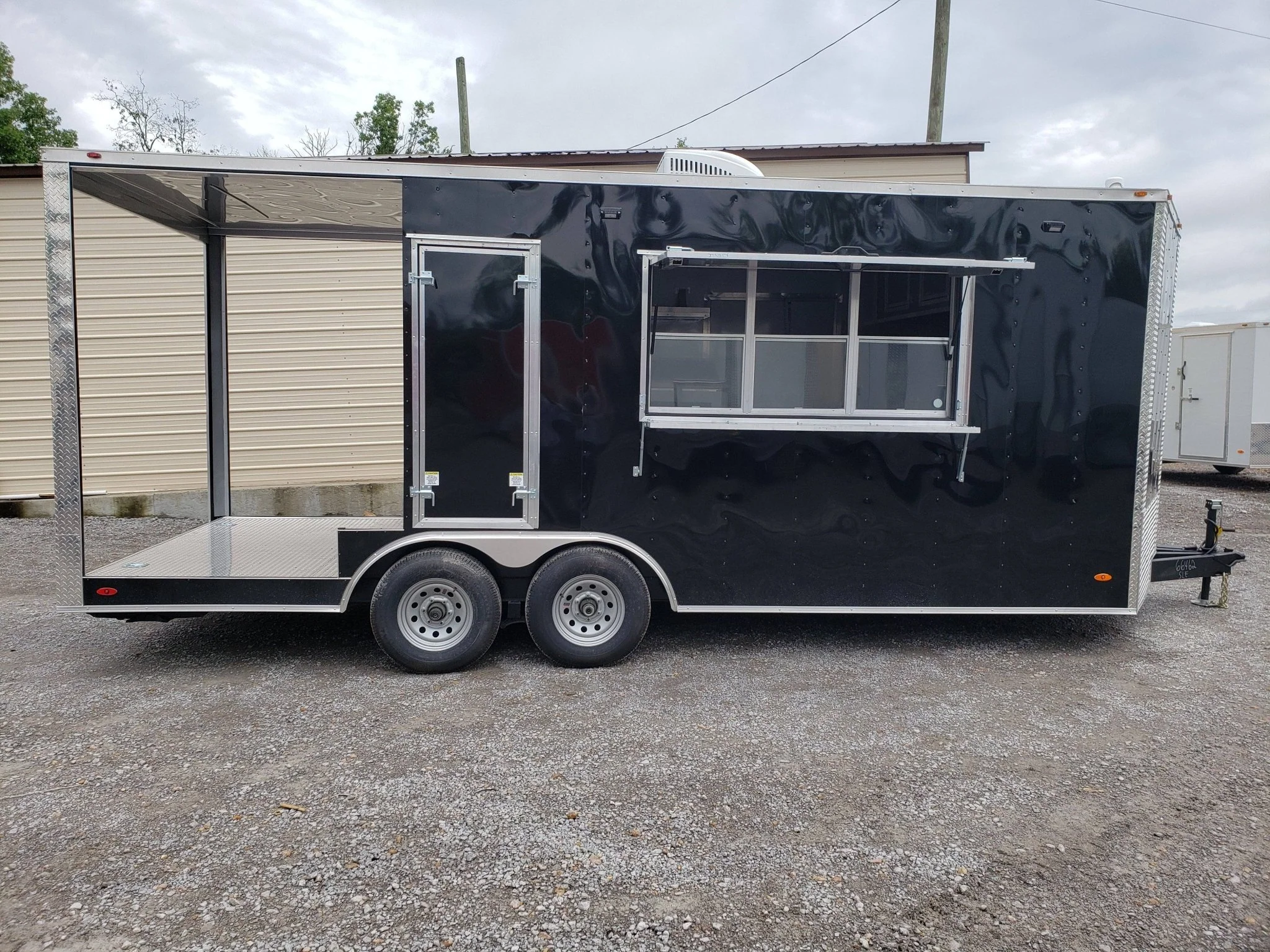 350-8.5-x-20-black-pizza-vending-concession-food-trailer-6.webp 8.5' x 20' Black Pizza Vending Concession Food Trailer