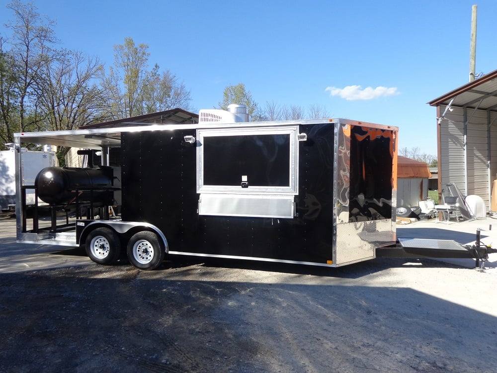 353-8.5-x-20-black-porch-style-concession-food-trailer-with-appliances-15.jpg 8.5' x 20' Black Porch Style Concession Food Trailer With Appliances