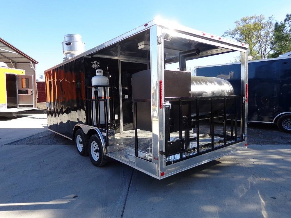 353-8.5-x-20-black-porch-style-concession-food-trailer-with-appliances-23.jpg 8.5' x 20' Black Porch Style Concession Food Trailer With Appliances