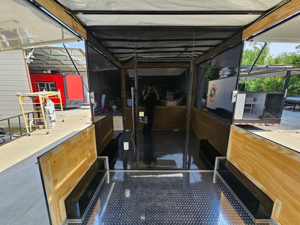 356-8.5-x-20-black-with-blackout-concession-trailer-event-catering-w-8-porch-22.webp 8.5' X 20' Black With Blackout Concession Trailer Event Catering W/ 8' Porch