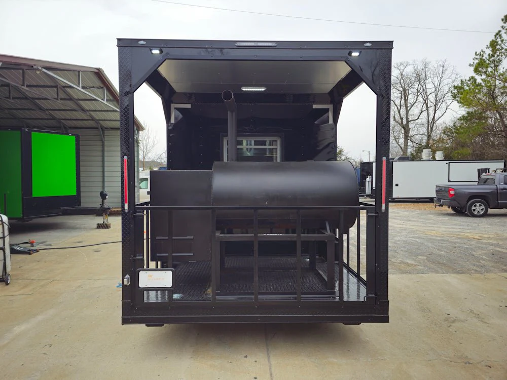 8.5' X 20' Blackout Concession Trailer BBQ Event Catering