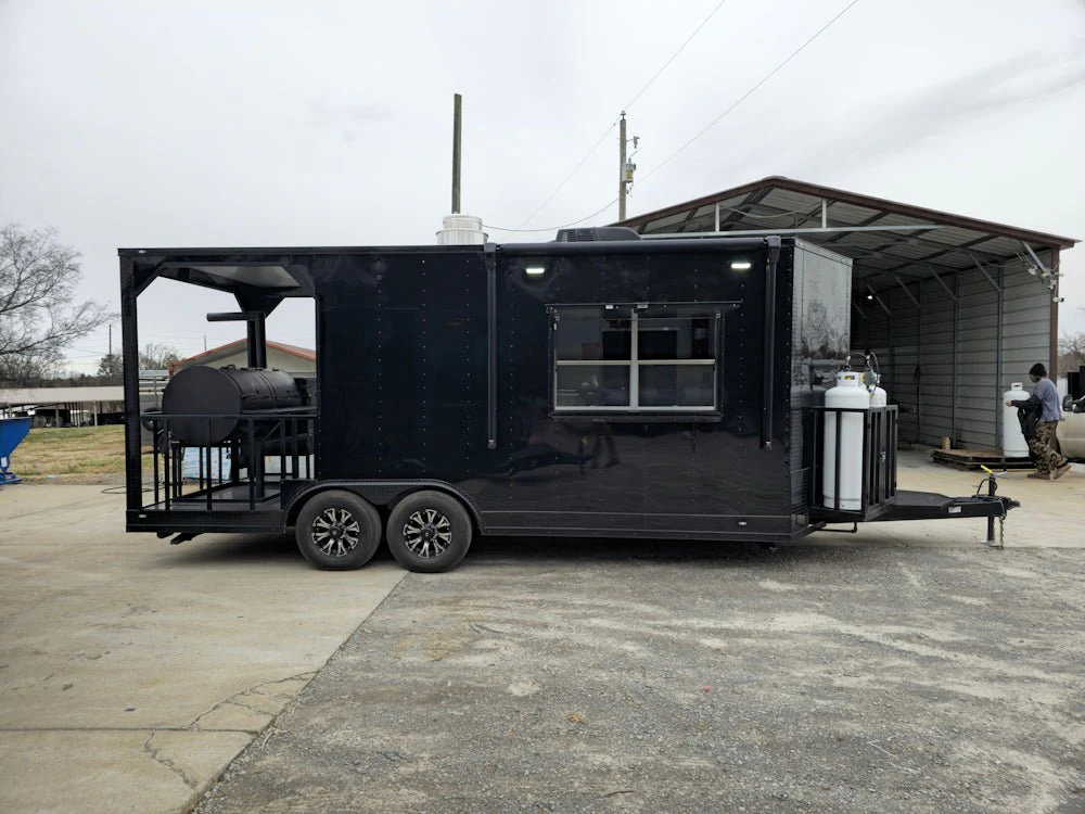 8.5' X 20' Blackout Concession Trailer BBQ Event Catering
