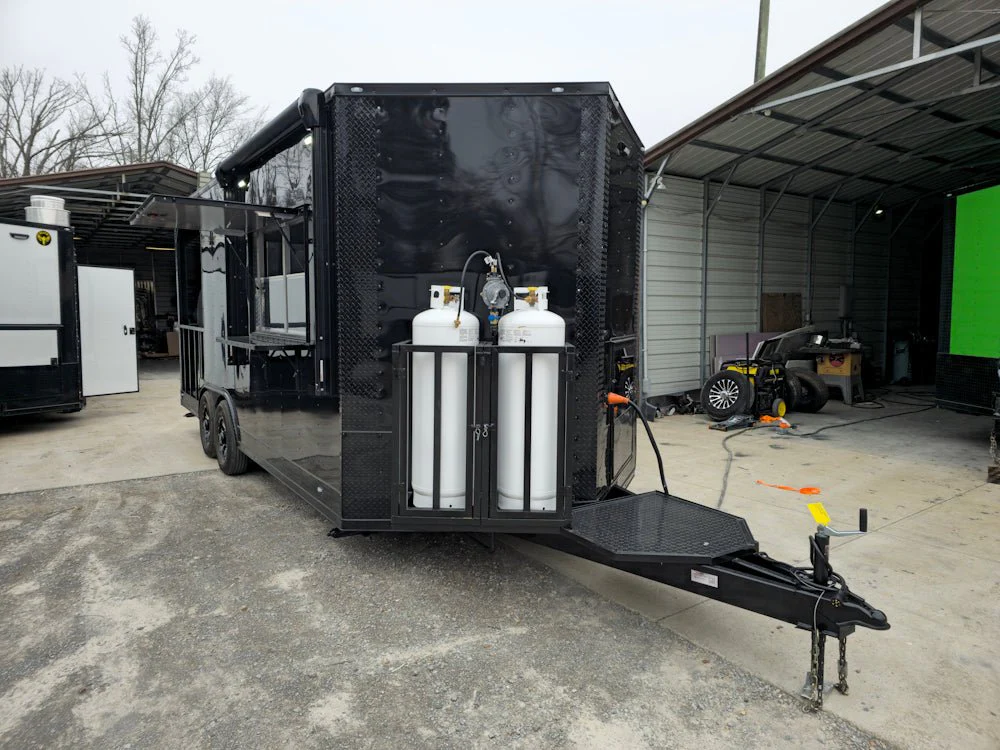 8.5' X 20' Blackout Concession Trailer BBQ Event Catering