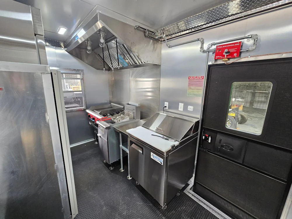 8.5' X 20' Blackout Concession Trailer BBQ Event Catering