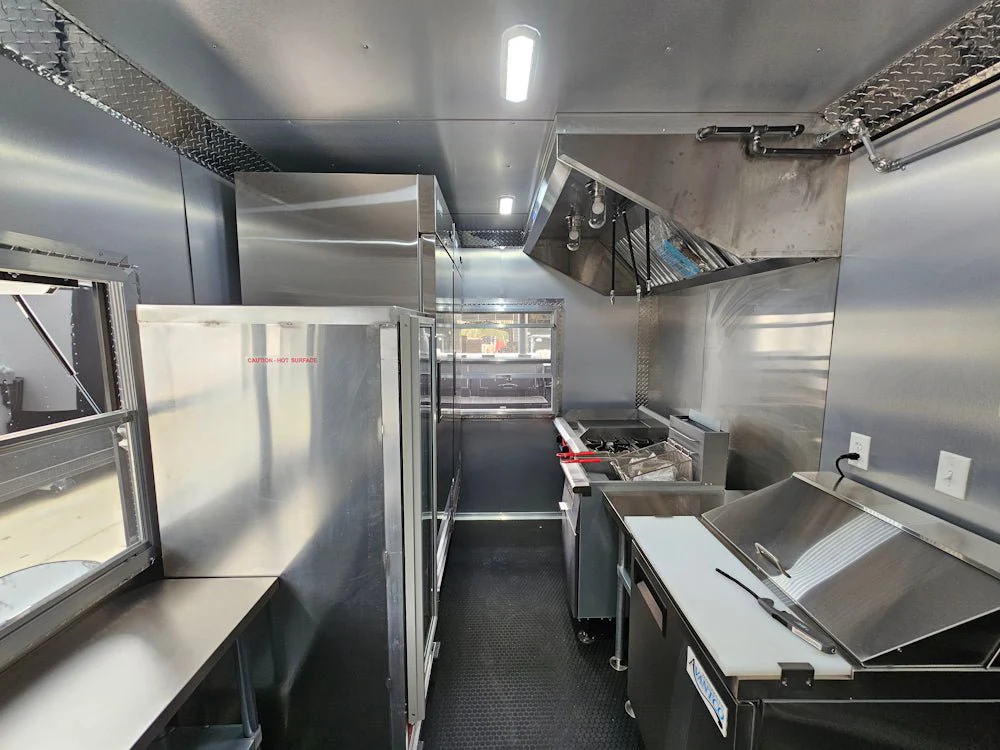 8.5' X 20' Blackout Concession Trailer BBQ Event Catering