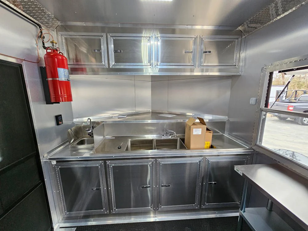 8.5' X 20' Blackout Concession Trailer BBQ Event Catering