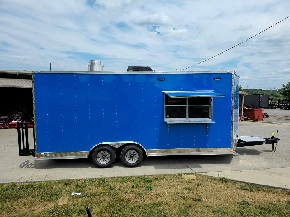 359-8.5-x-20-blue-food-event-catering-concession-trailer-15.jpg 8.5' X 20' Blue Food Event Catering Concession Trailer