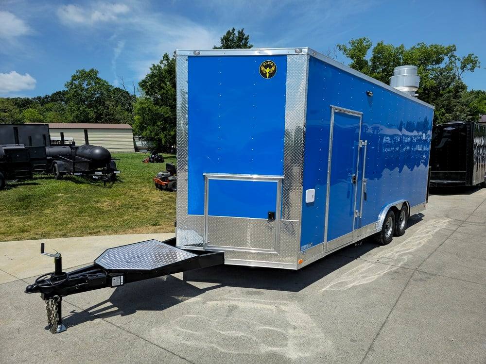 359-8.5-x-20-blue-food-event-catering-concession-trailer-7.jpg 8.5' X 20' Blue Food Event Catering Concession Trailer