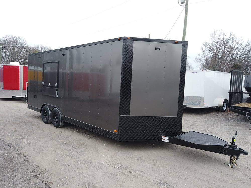 8.5' x 20' Charcoal Grey Concession Food Trailer
