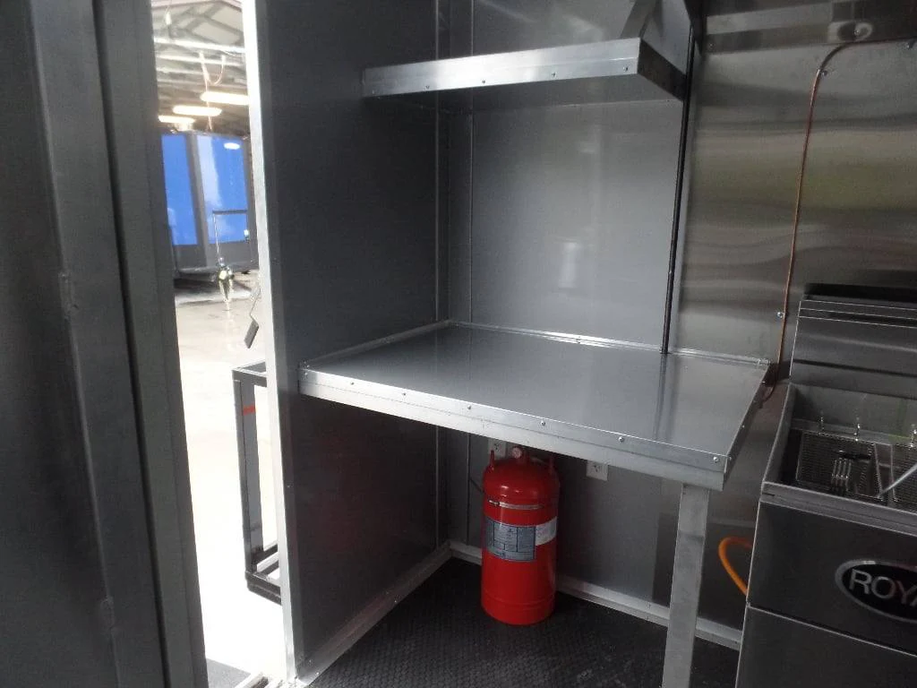 8.5' x 20' Charcoal Grey Concession Food Trailer With Appliances
