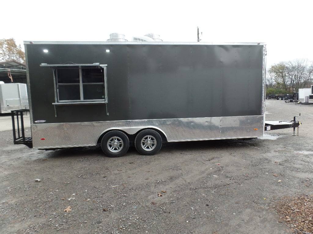 364-8.5-x-20-charcoal-grey-vending-concession-food-trailer-1.jpg 8.5' x 20' Charcoal Grey Vending Concession Food Trailer