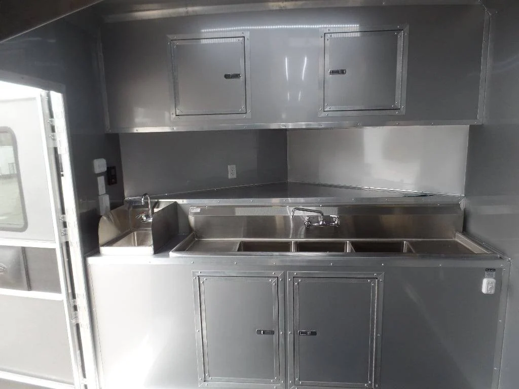 364-8.5-x-20-charcoal-grey-vending-concession-food-trailer-2.webp 8.5' x 20' Charcoal Grey Vending Concession Food Trailer