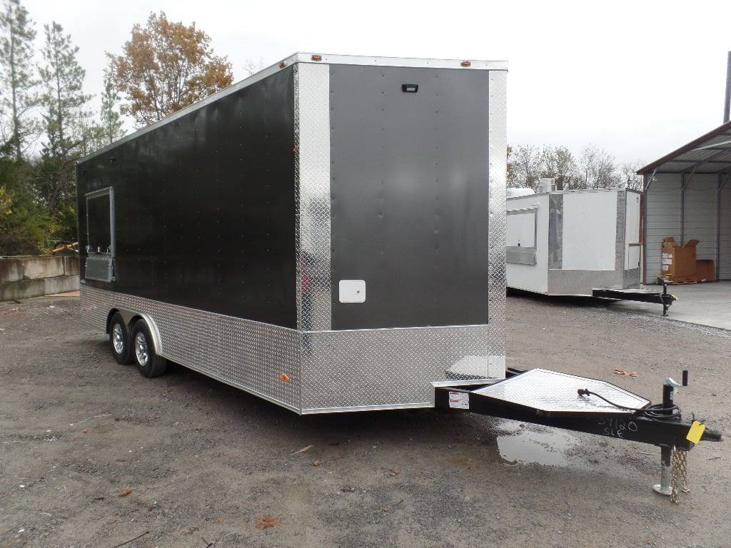 364-8.5-x-20-charcoal-grey-vending-concession-food-trailer-4.jpg 8.5' x 20' Charcoal Grey Vending Concession Food Trailer