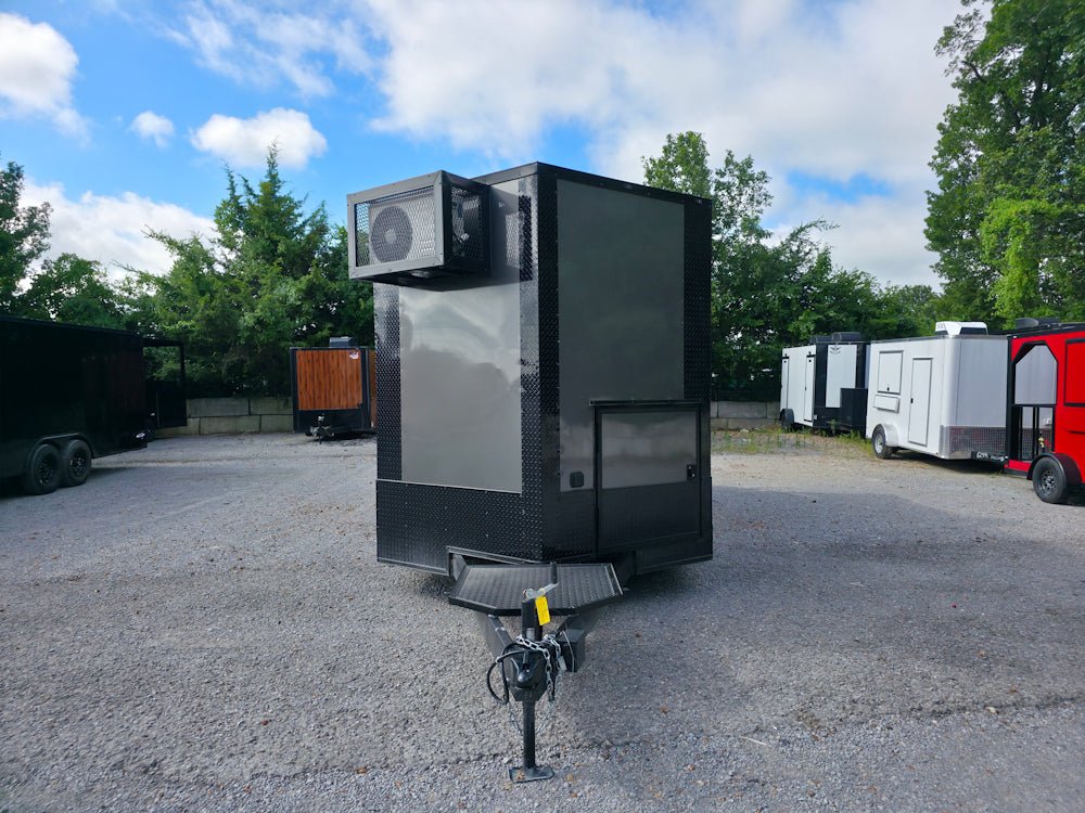 8.5' X 20' Charcoal Grey With Blackout Concession Trailer Food Event Catering