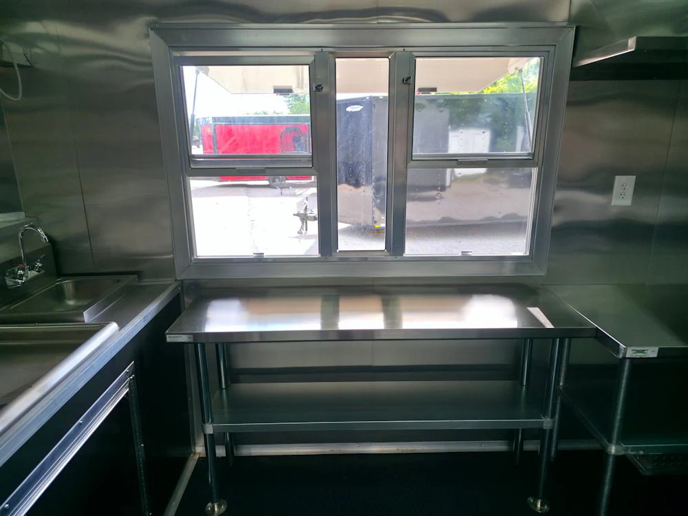 8.5' X 20' Charcoal Grey With Blackout Concession Trailer Food Event Catering