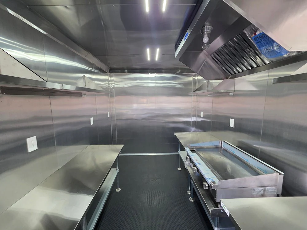 8.5' X 20' Charcoal Grey With Blackout Concession Trailer Food Event Catering