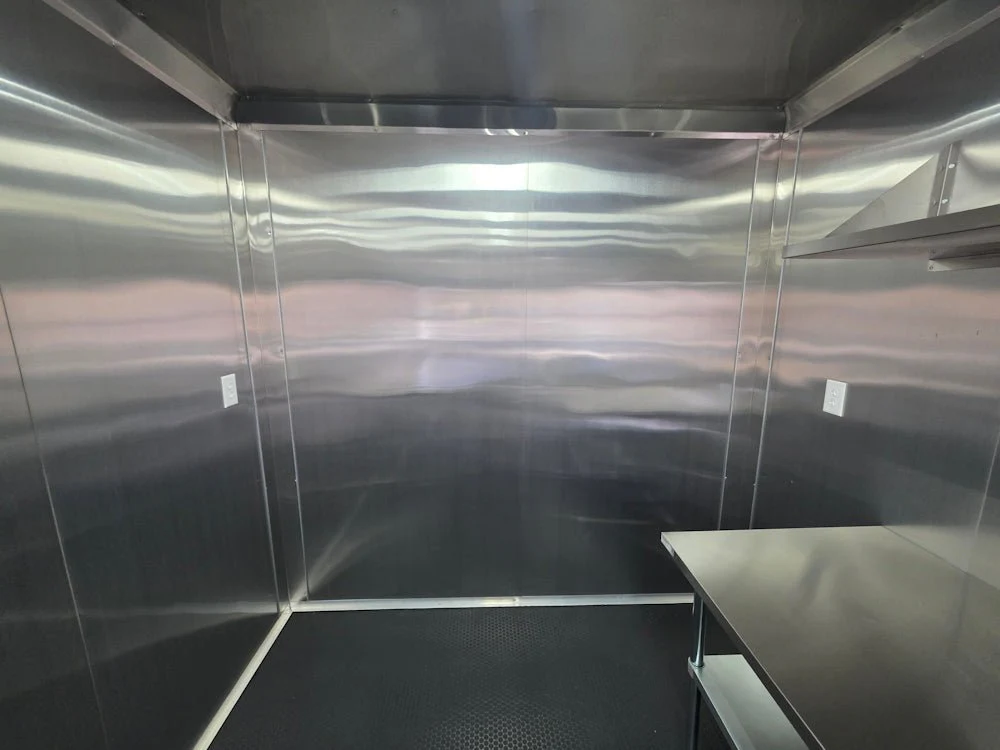 8.5' X 20' Charcoal Grey With Blackout Concession Trailer Food Event Catering