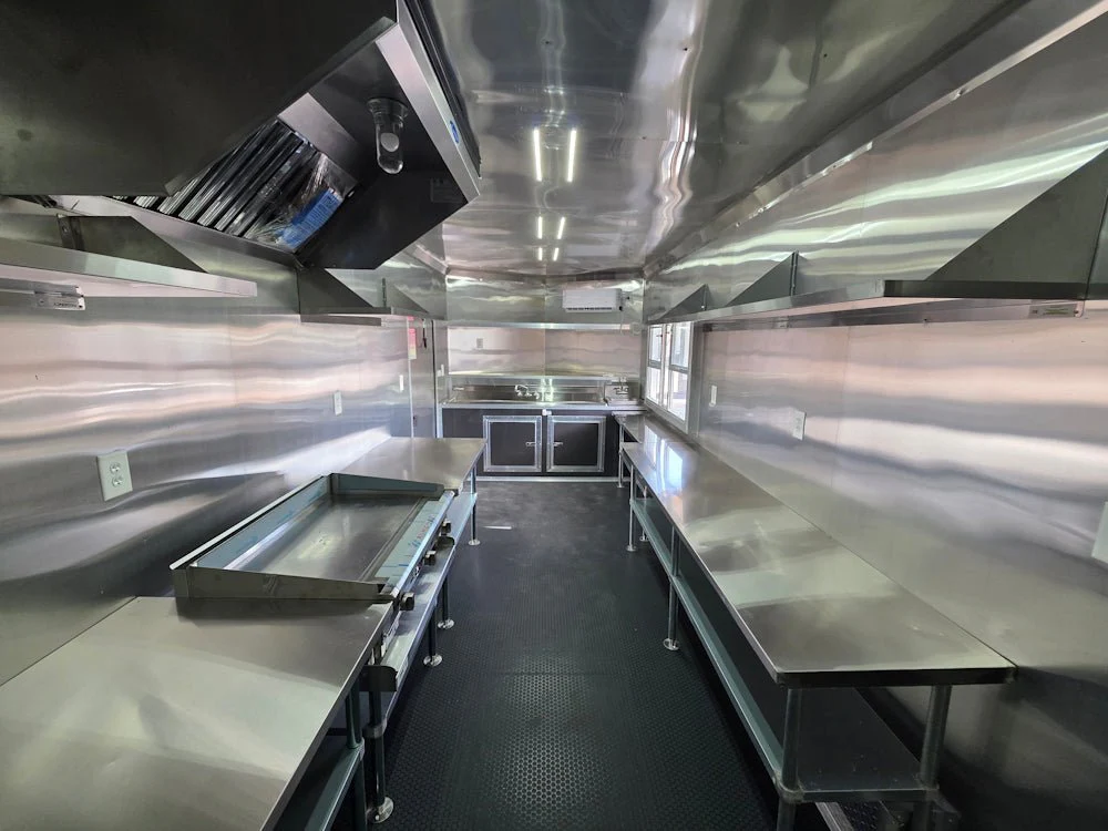8.5' X 20' Charcoal Grey With Blackout Concession Trailer Food Event Catering