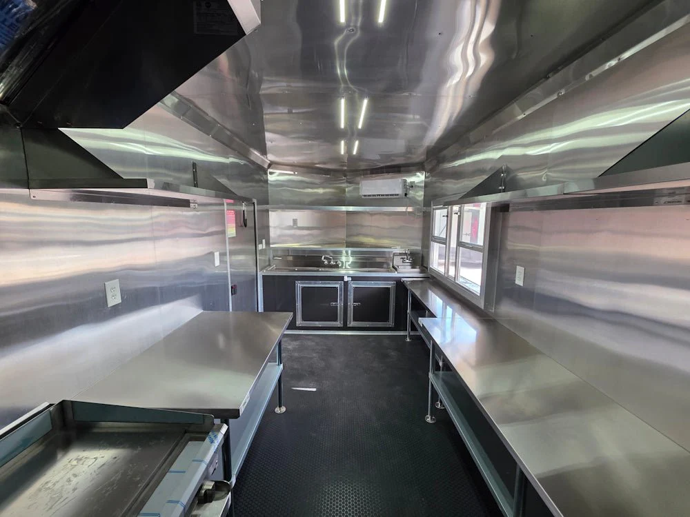 8.5' X 20' Charcoal Grey With Blackout Concession Trailer Food Event Catering