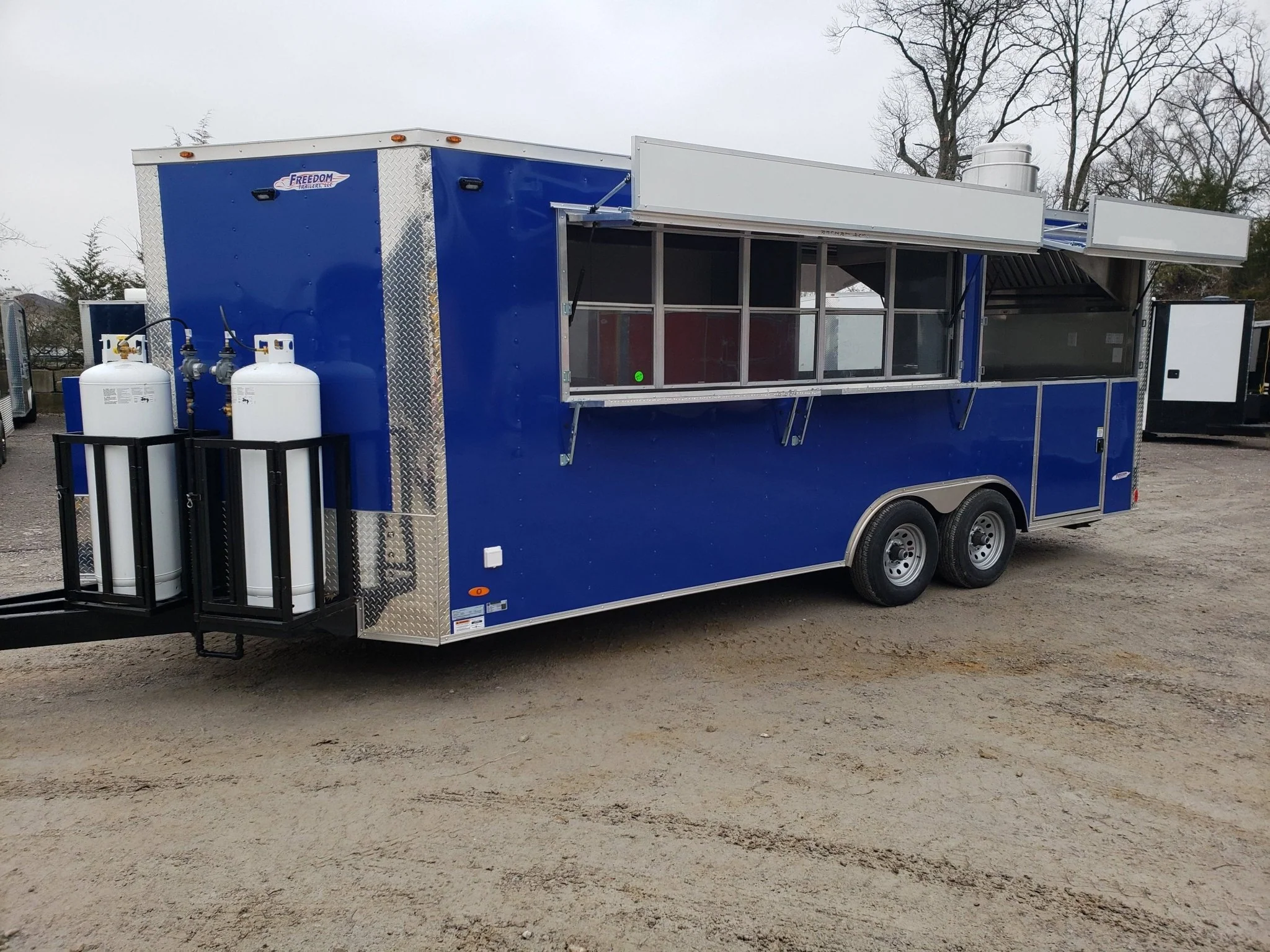 366-8.5-x-20-cobalt-blue-bbq-porch-concession-trailer-11.webp 8.5' x 20' Cobalt Blue BBQ Porch Concession Trailer