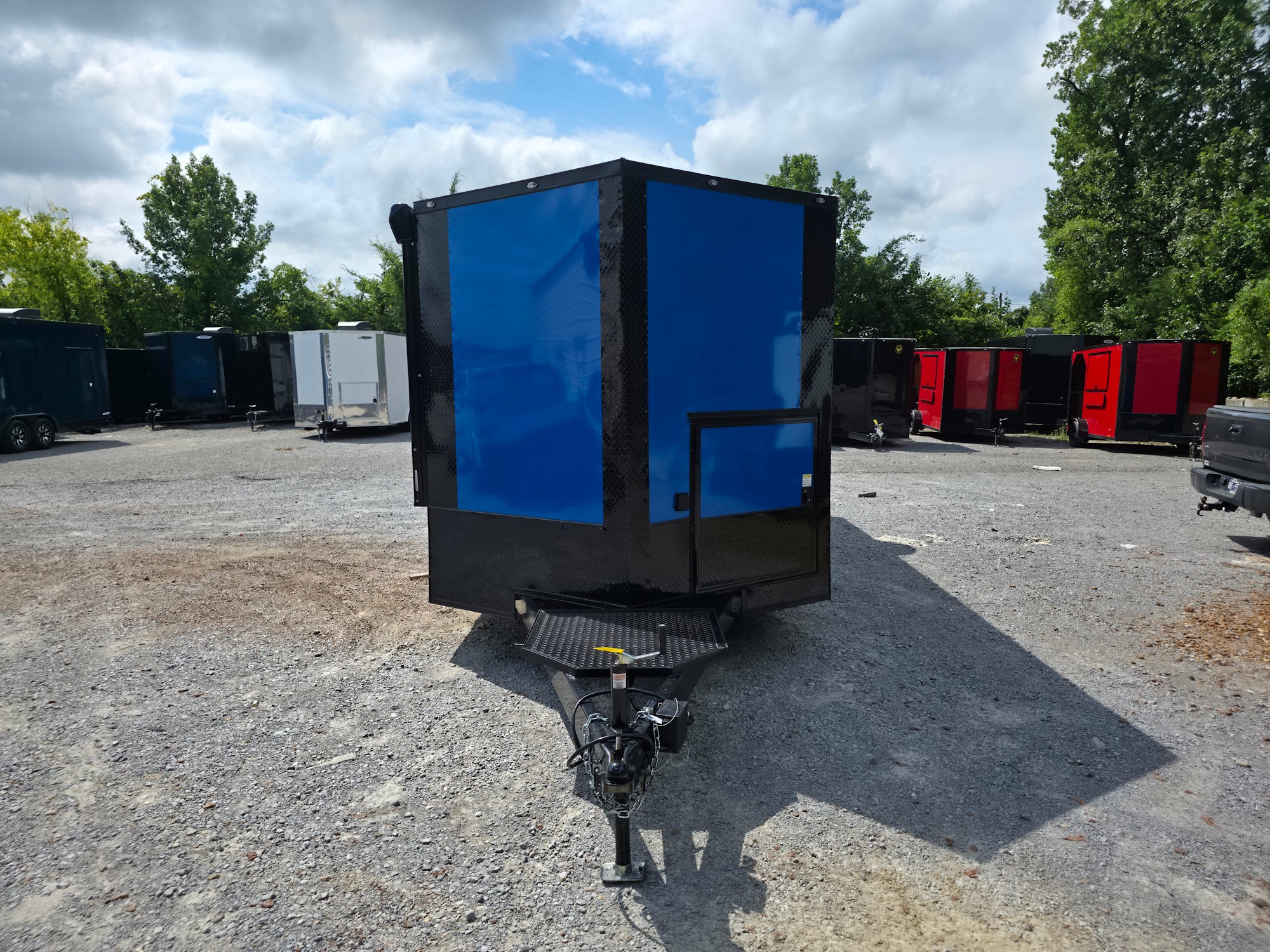 368-8.5-x-20-cobalt-blue-concession-trailer-food-event-catering-2.jpg 8.5' X 20' Cobalt Blue Concession Trailer Food Event Catering