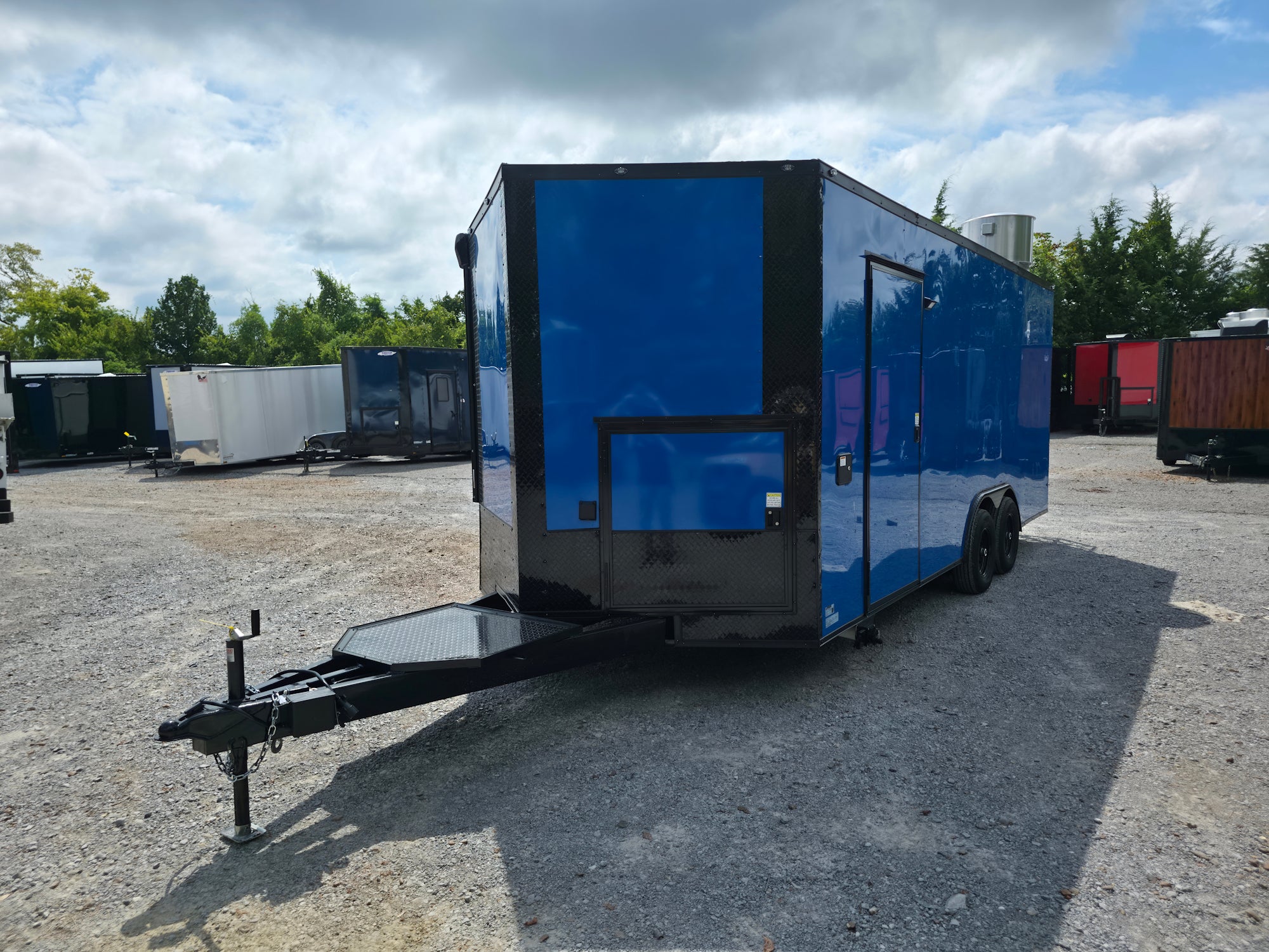 368-8.5-x-20-cobalt-blue-concession-trailer-food-event-catering-4.jpg 8.5' X 20' Cobalt Blue Concession Trailer Food Event Catering