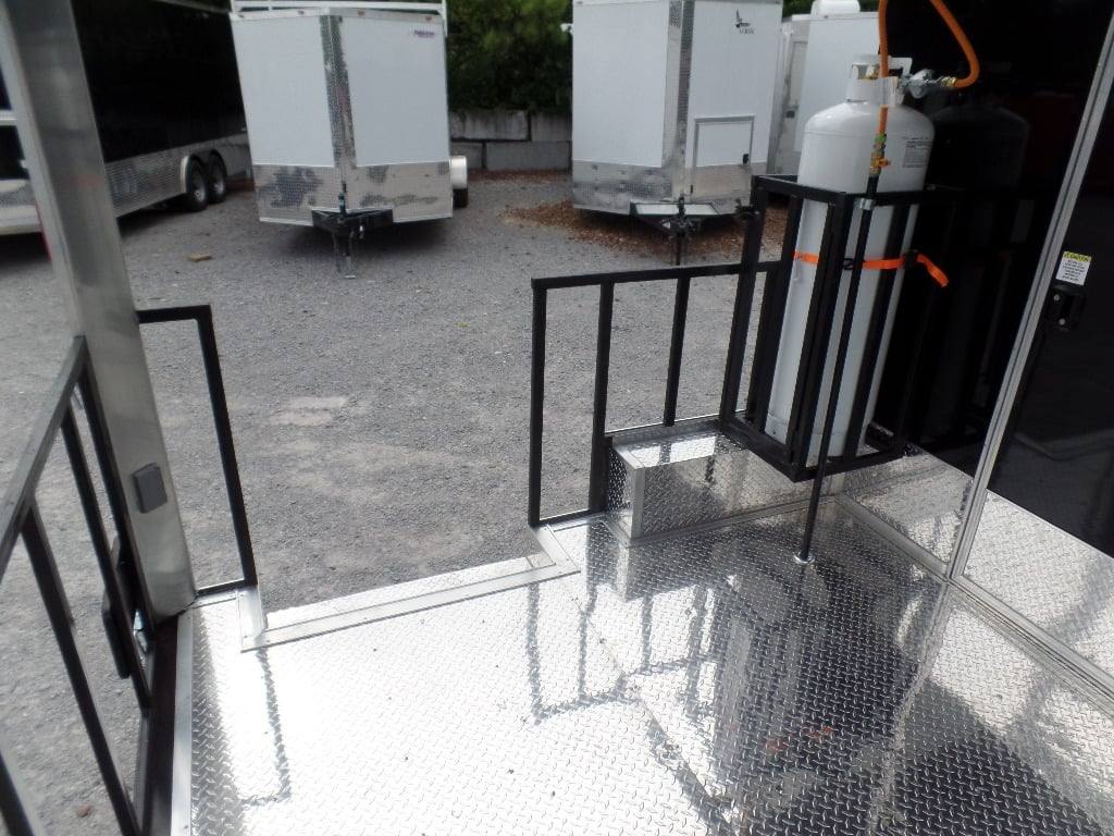 8.5' x 20' Concession BBQ Food Trailer Black With Appliances