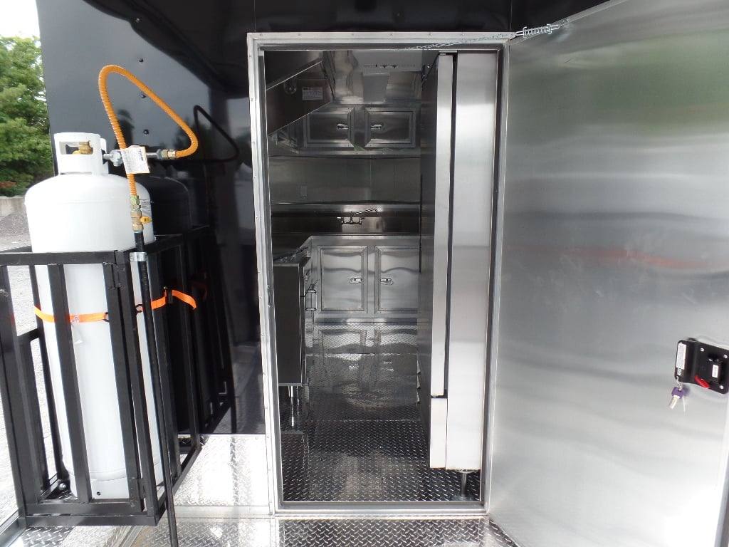 8.5' x 20' Concession BBQ Food Trailer Black With Appliances
