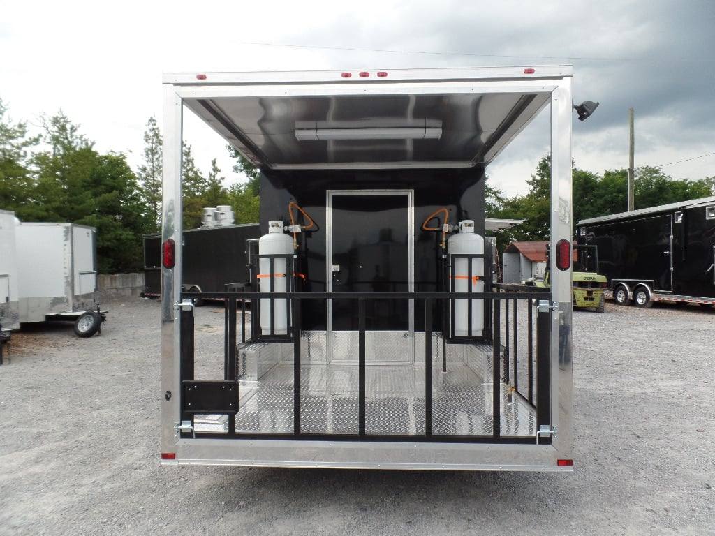 8.5' x 20' Concession BBQ Food Trailer Black With Appliances