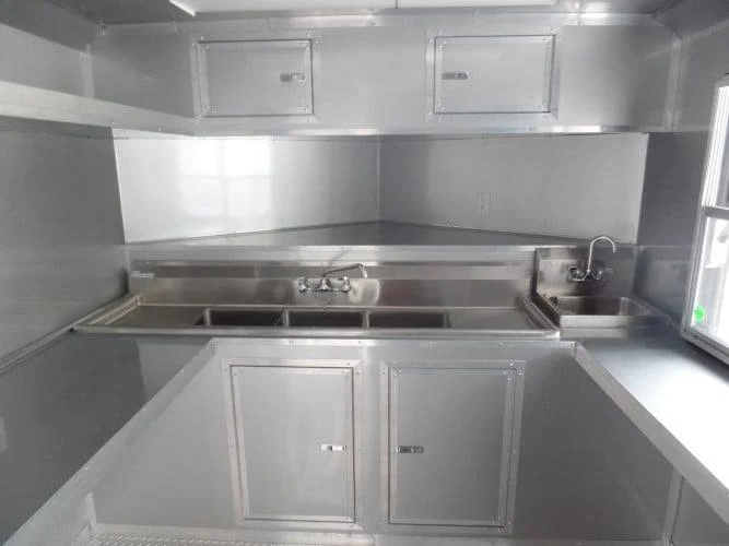 8.5' x 20' Concession BBQ Food Trailer Red Event Catering