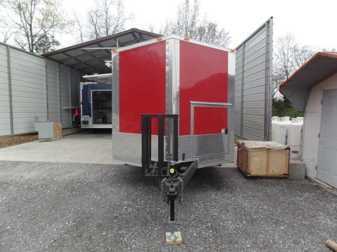8.5' x 20' Concession BBQ Food Trailer Red Event Catering