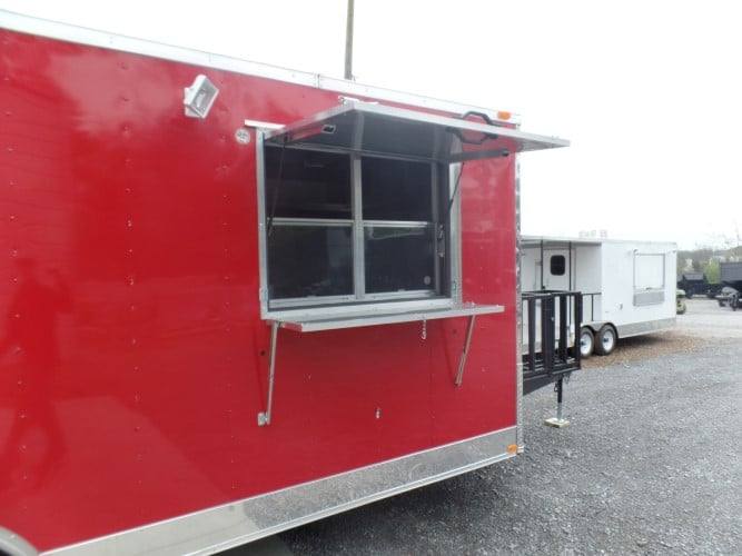 8.5' x 20' Concession BBQ Food Trailer Red Event Catering