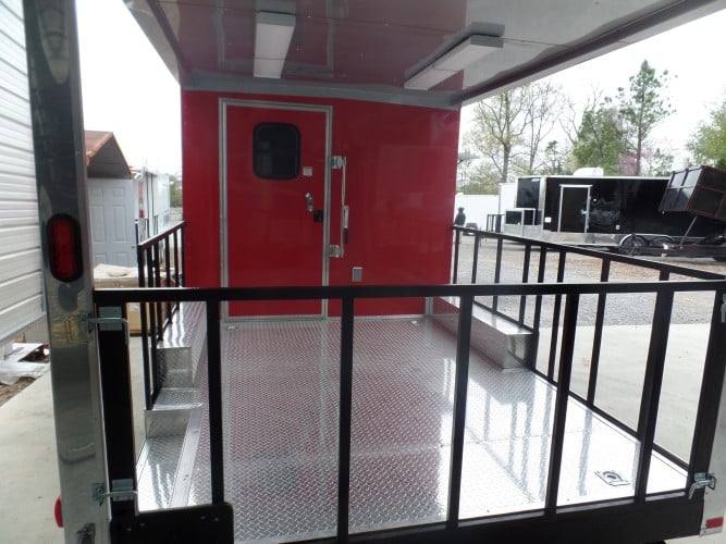 8.5' x 20' Concession BBQ Food Trailer Red Event Catering