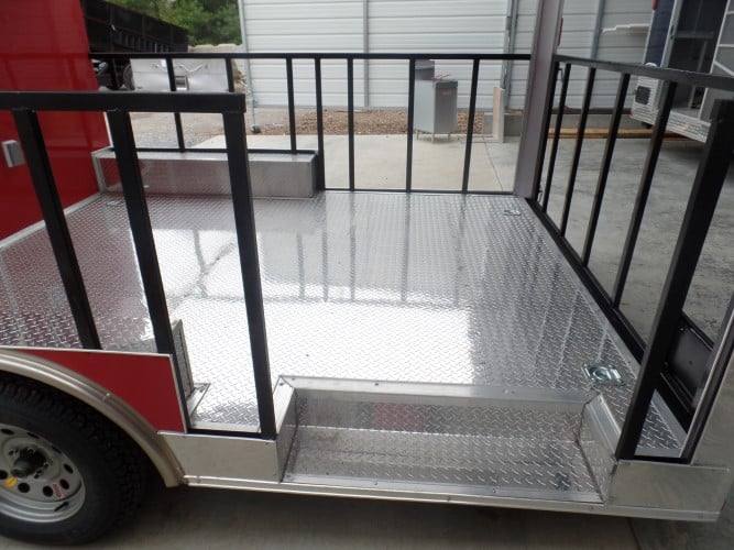 8.5' x 20' Concession BBQ Food Trailer Red Event Catering