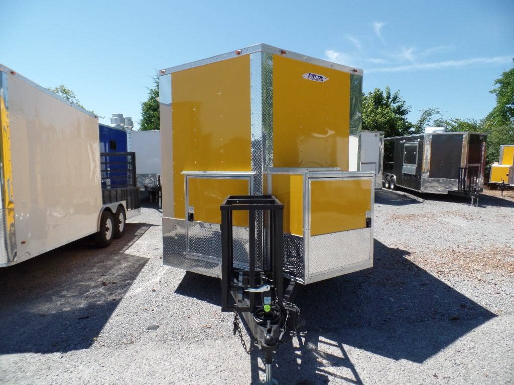 373-8.5-x-20-concession-bbq-food-trailer-yellow-event-catering-11.jpg 8.5' x 20' Concession BBQ Food Trailer Yellow Event Catering